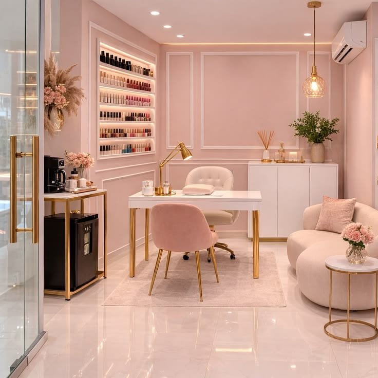 Interior del salón Verenice Nails